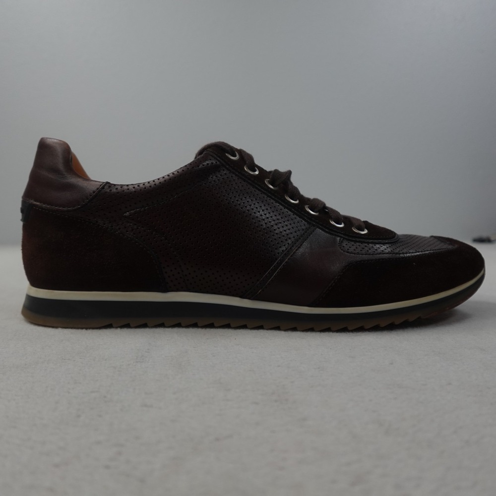 Magnanni Sneakers Mens 9 Brown Leather Suede Perforated Luxury Shoes 15746